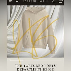 BRAND NEW TAYLOR SWIFT beige TTPD Hoodie